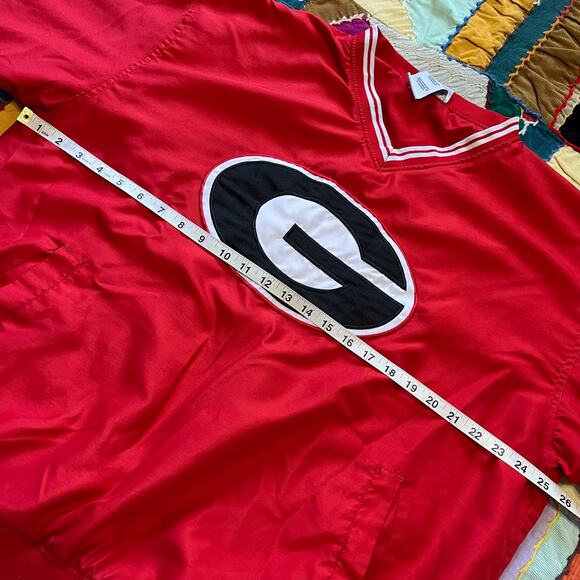 Y2K Pro Edge Georgia Bulldogs Red Windbreaker Jacket Large - Picture 5 of 6